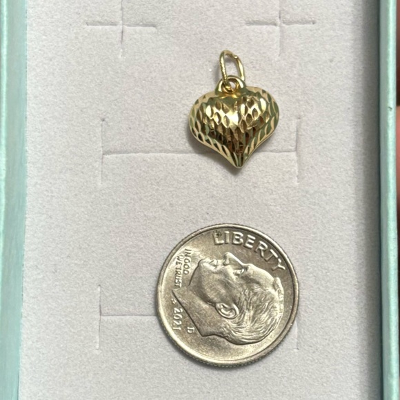 Stampd Jewelry - 14k Gold Puffy Heart Charm / Pendant